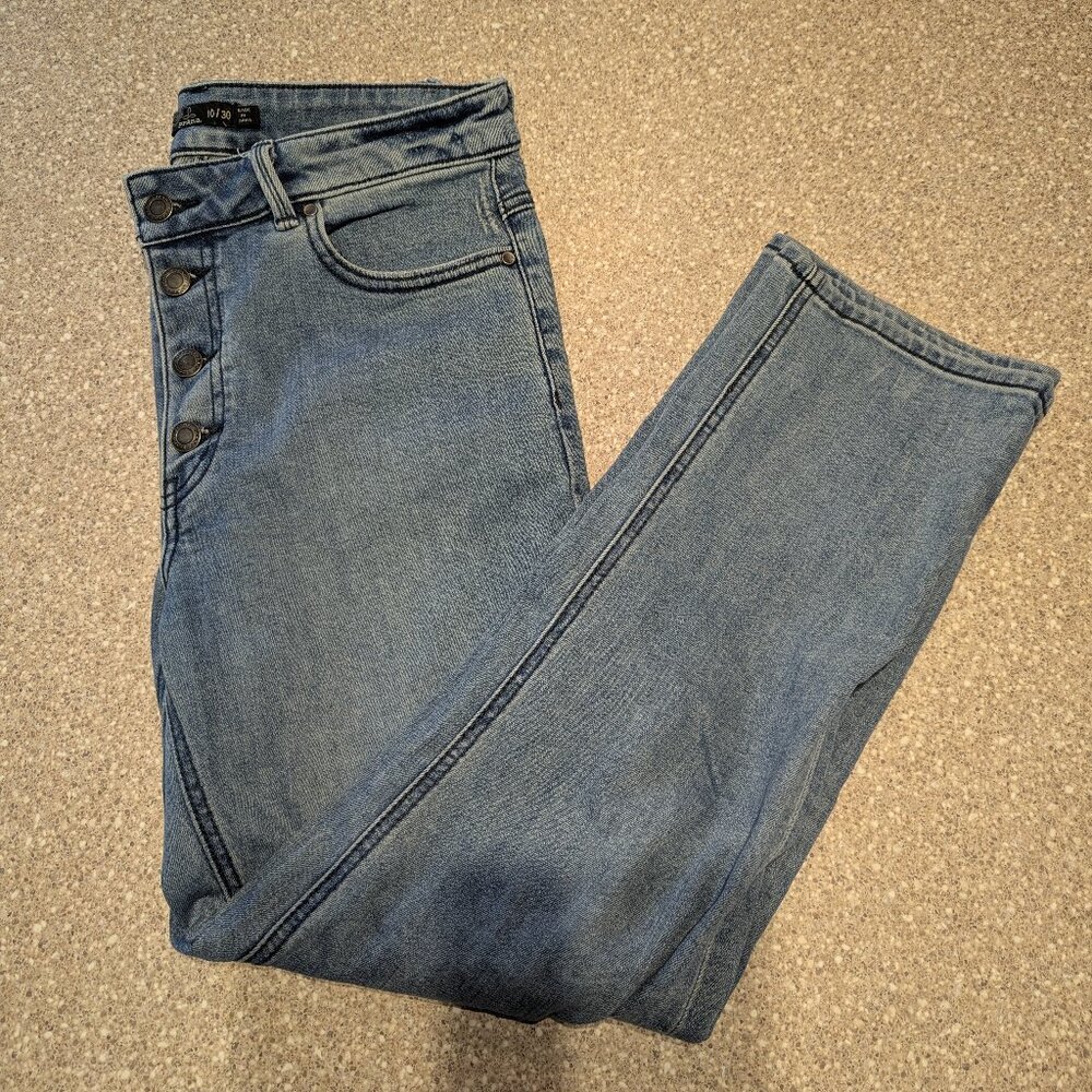 Women's PrAna Jeans Button Fly Skinny Jeggings 10